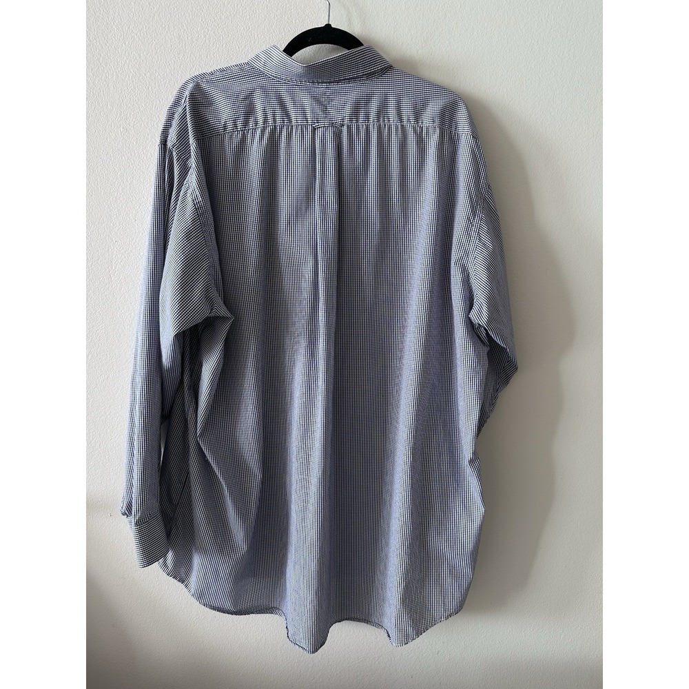 Walt Disney World Button Shirt Mickey Long Sleeve Gingham Blue Check Men's XXL - Picture 3 of 9